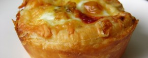 Pizza košarice od lisnatog tijesta