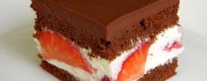 Čokoladne kocke s jagodama