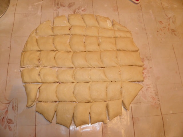 Kako biste dobili puno malih kockica... žu žu pogača - 6. korak izrade