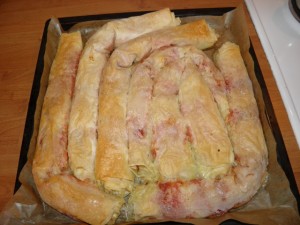 pizza burek - upravo ispečeni