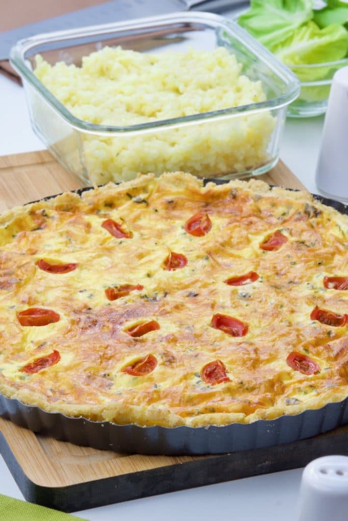 Quiche lorraine sa podlogom od riže