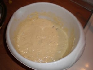 Smjesa za fritule prije samog pečenja