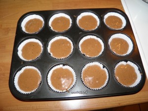 Čokoladni muffini s kokosom - drugi korak izrade